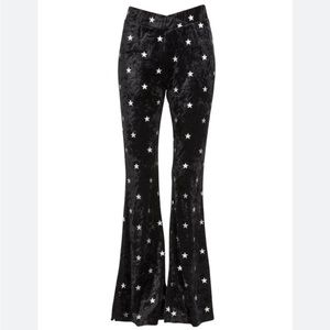 Black bell bottom pants with stars